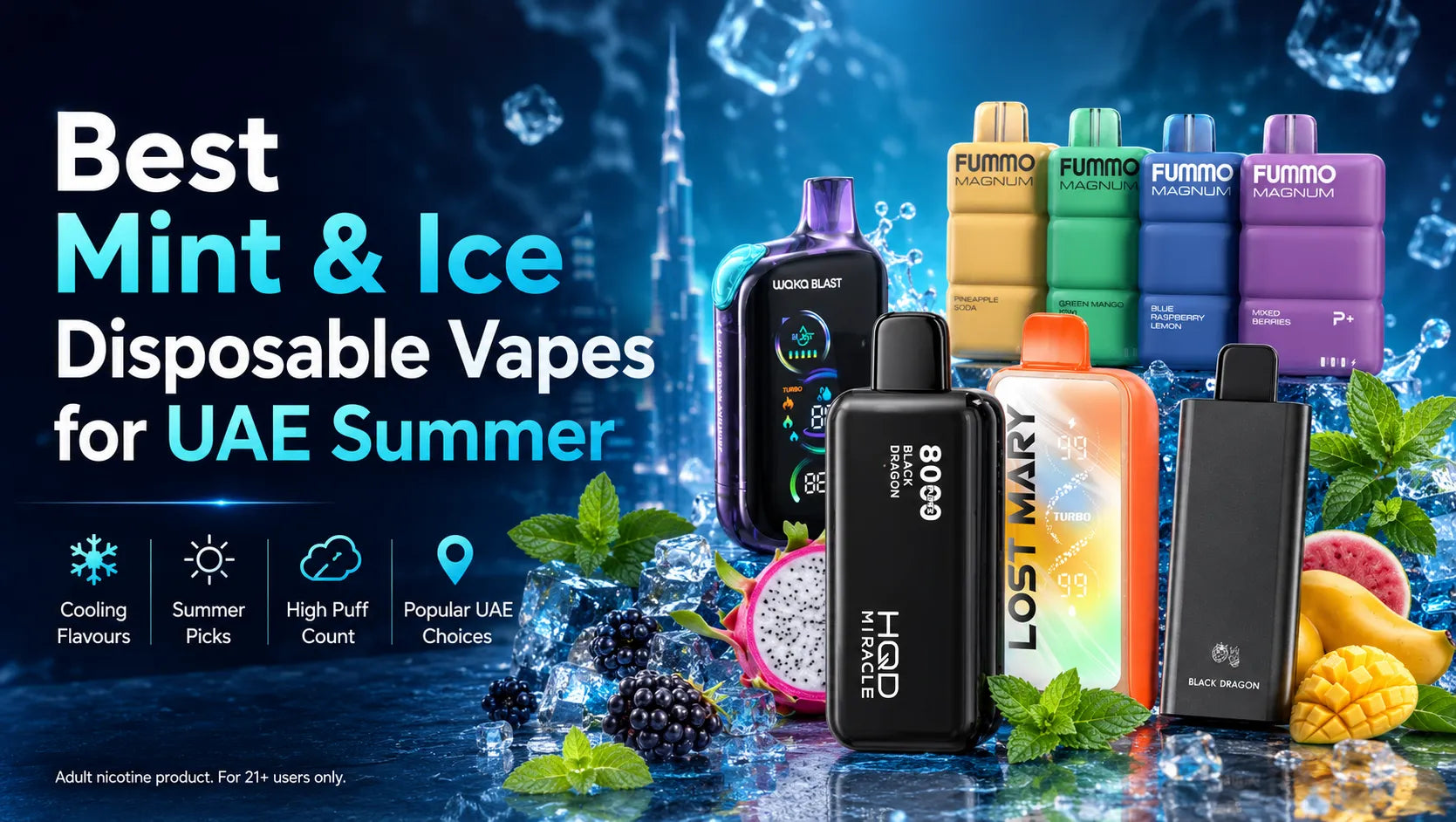 best mint vapes & Ice Disposable for UAE Summer (2026) Pre-roll Flavor:Lemon Lime Sparkling (Luster Edition) vuse single pod price