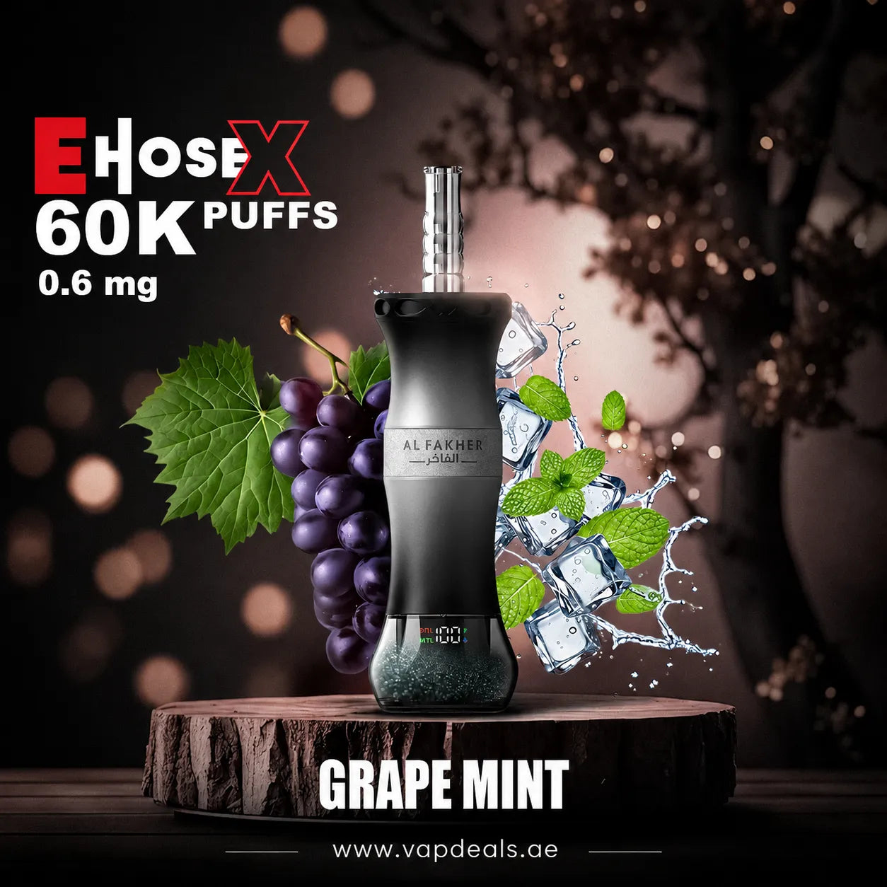 Al Fakher Crown Bar E Hose X grape mint