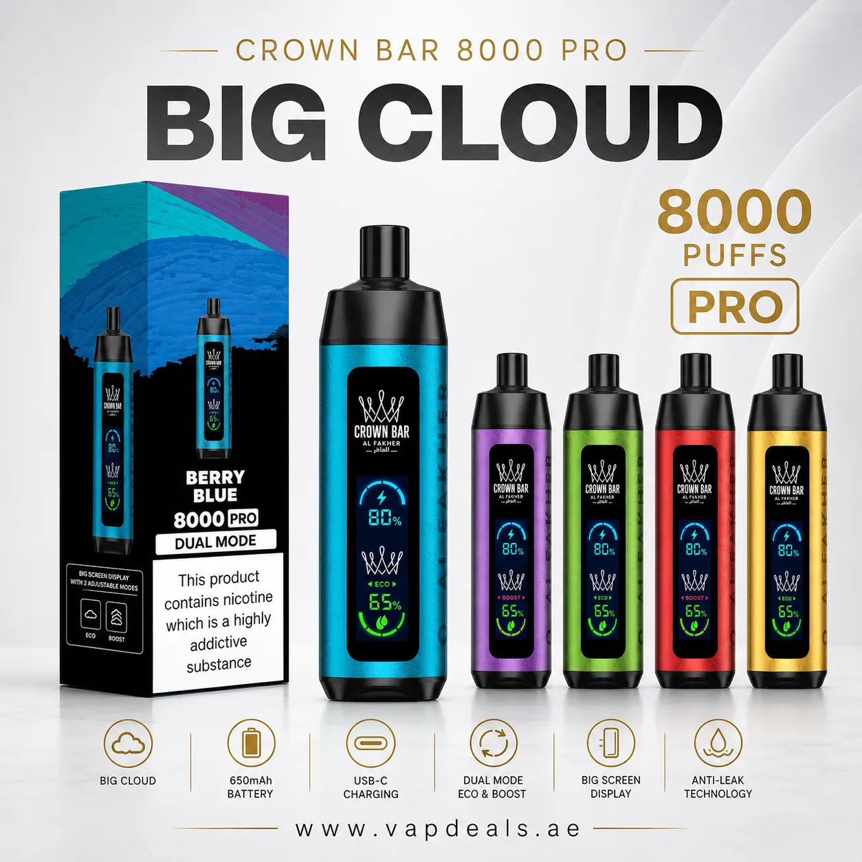 Al Fakher Vape Crown Bar 8000 Disposable Vape