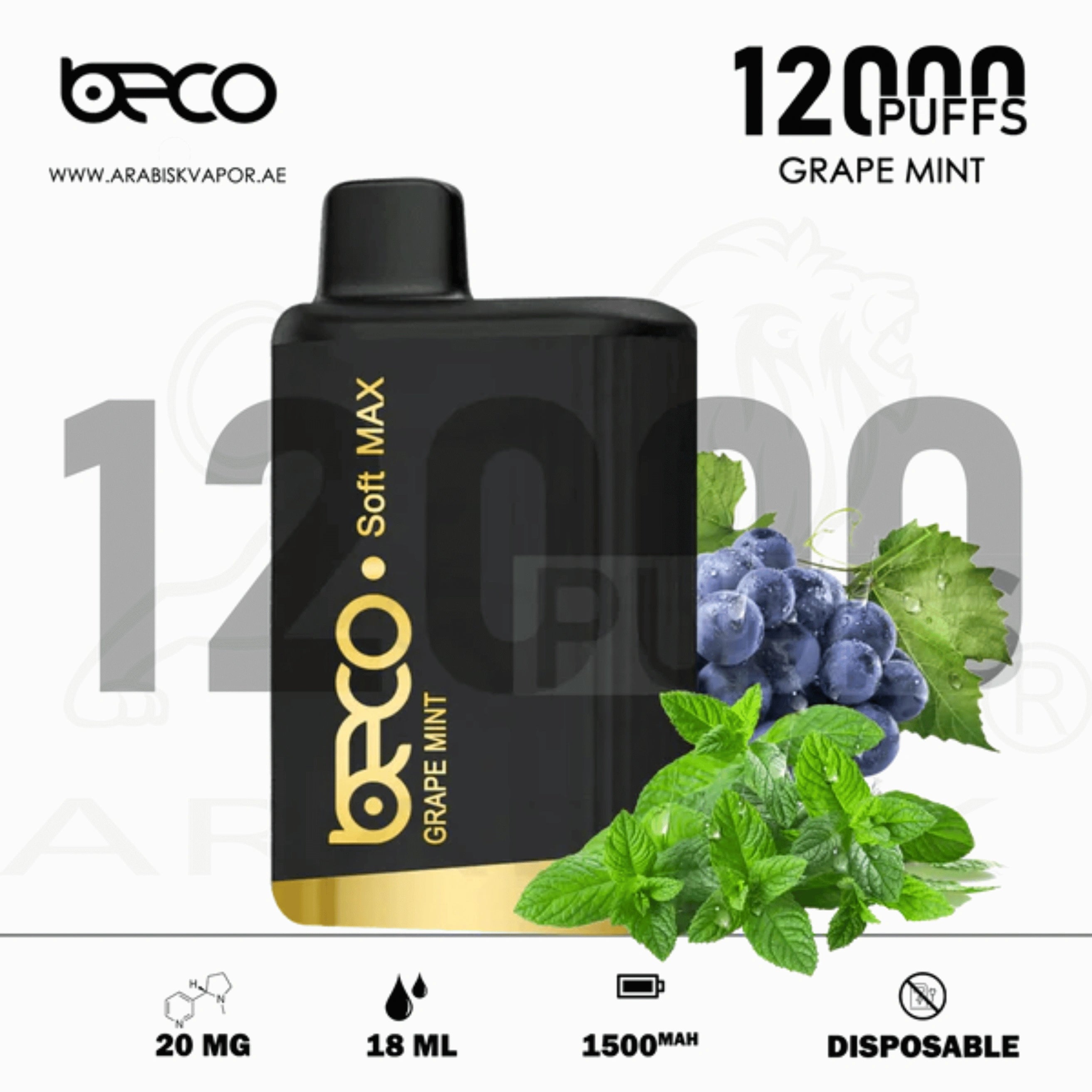 BECO-SOFT-MAX-12000-PUFFS
