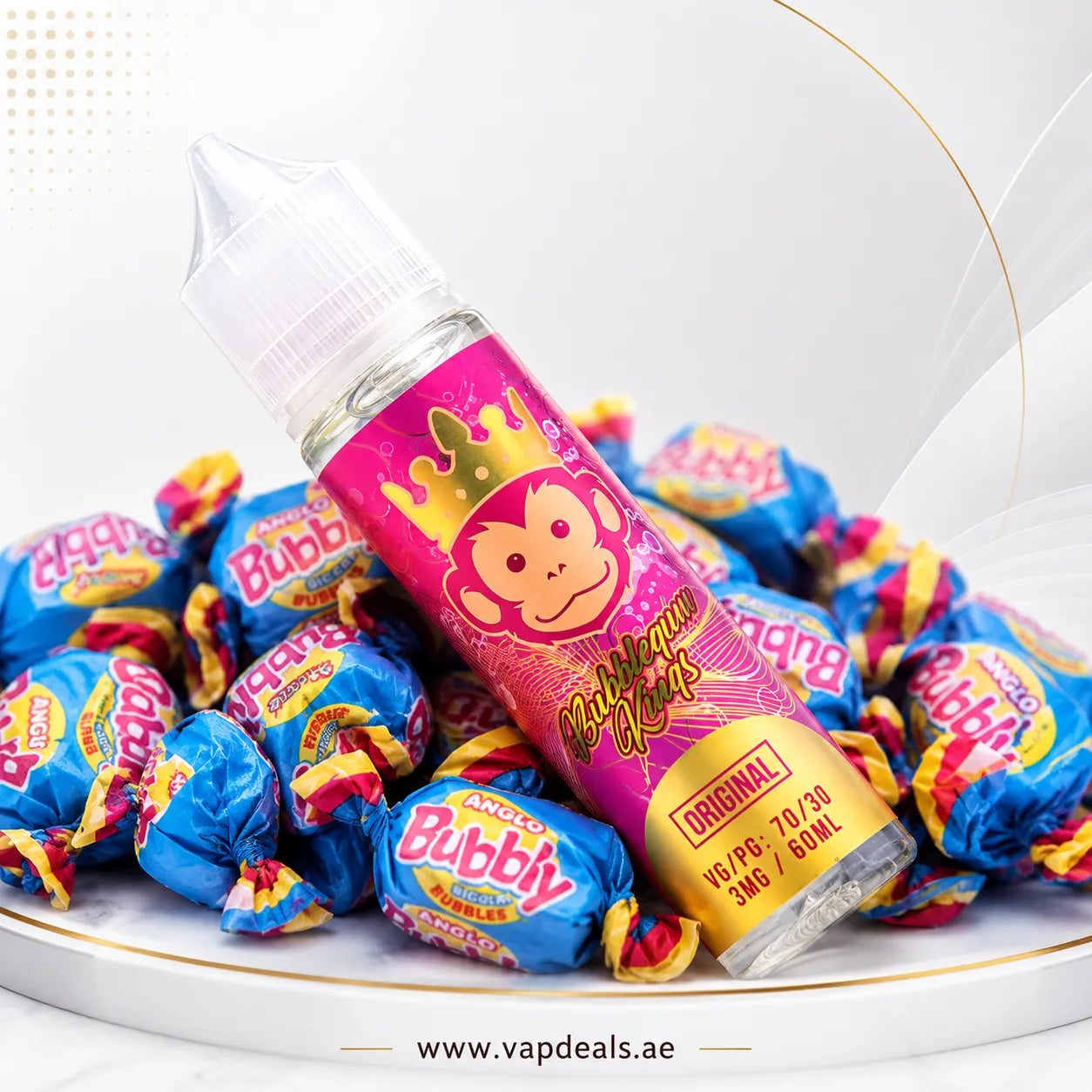 Bubble Gum Kings Original 60ml by Dr Vapes classic bubblegum e-liquid UAE