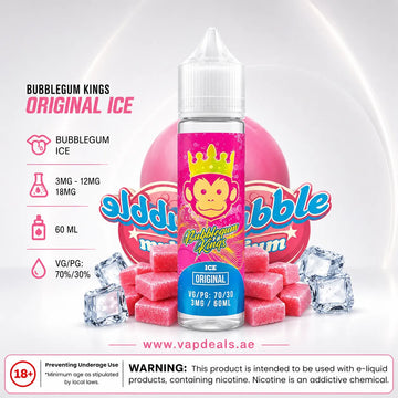 Bubble Gum Kings Original Ice 60ml by Dr Vapes icy bubblegum e-liquid UAE
