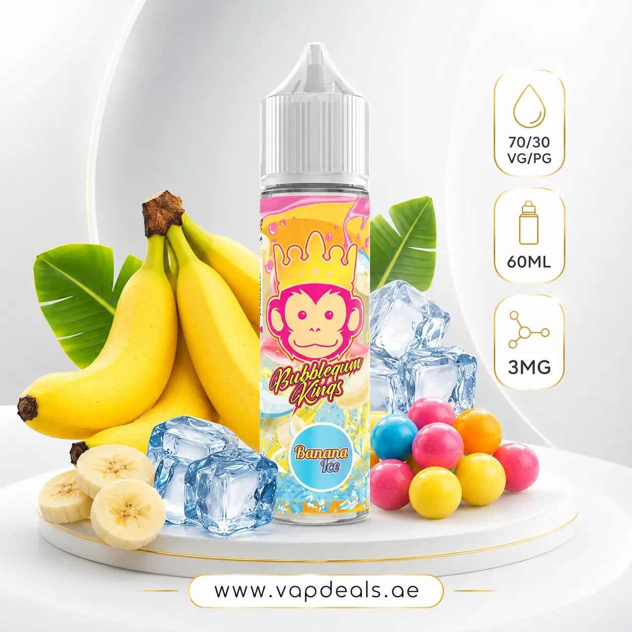 Bubblegum Kings Banana Ice 60ml by Dr Vapes UAE