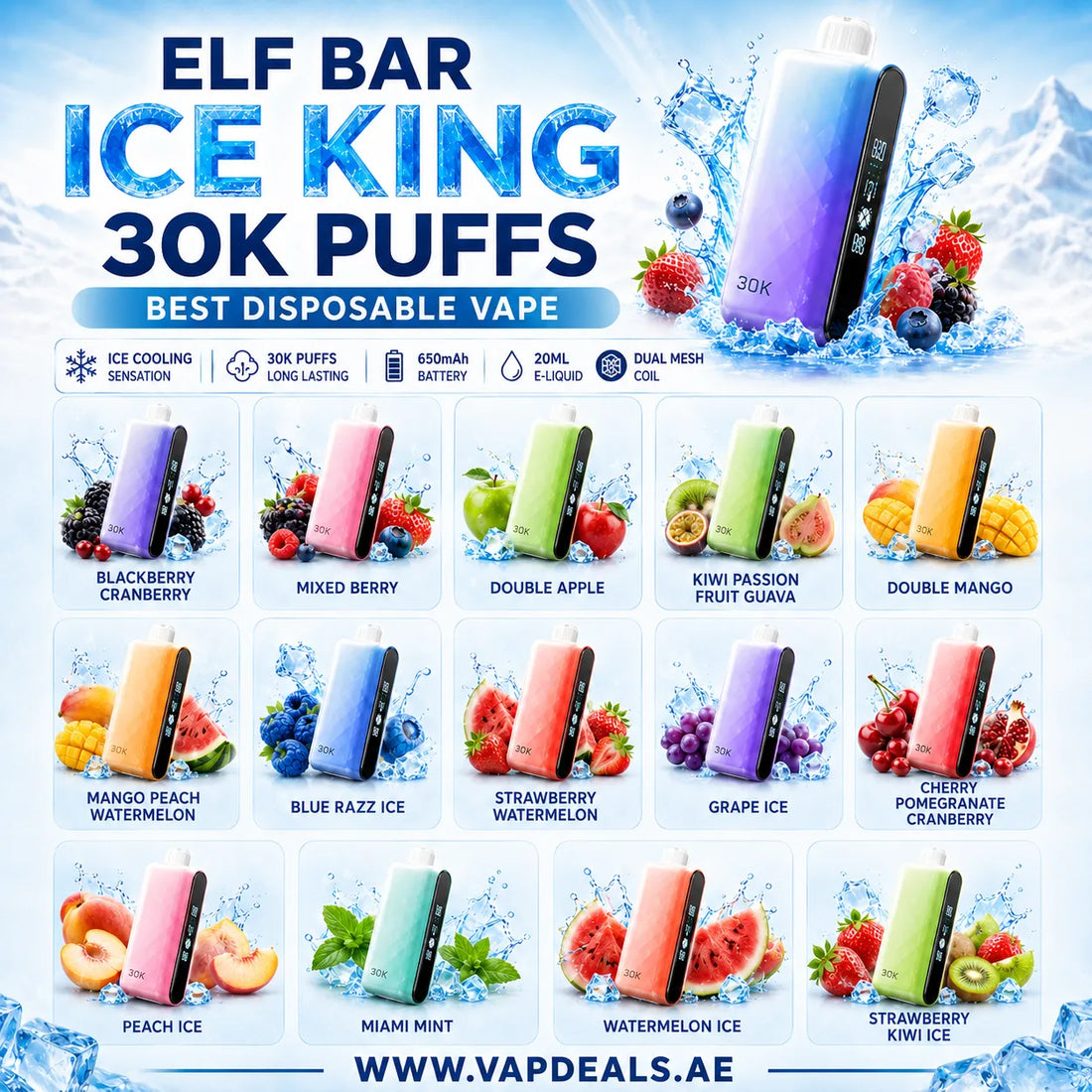 Elf Bar 30K Puffs Ice King in UAE