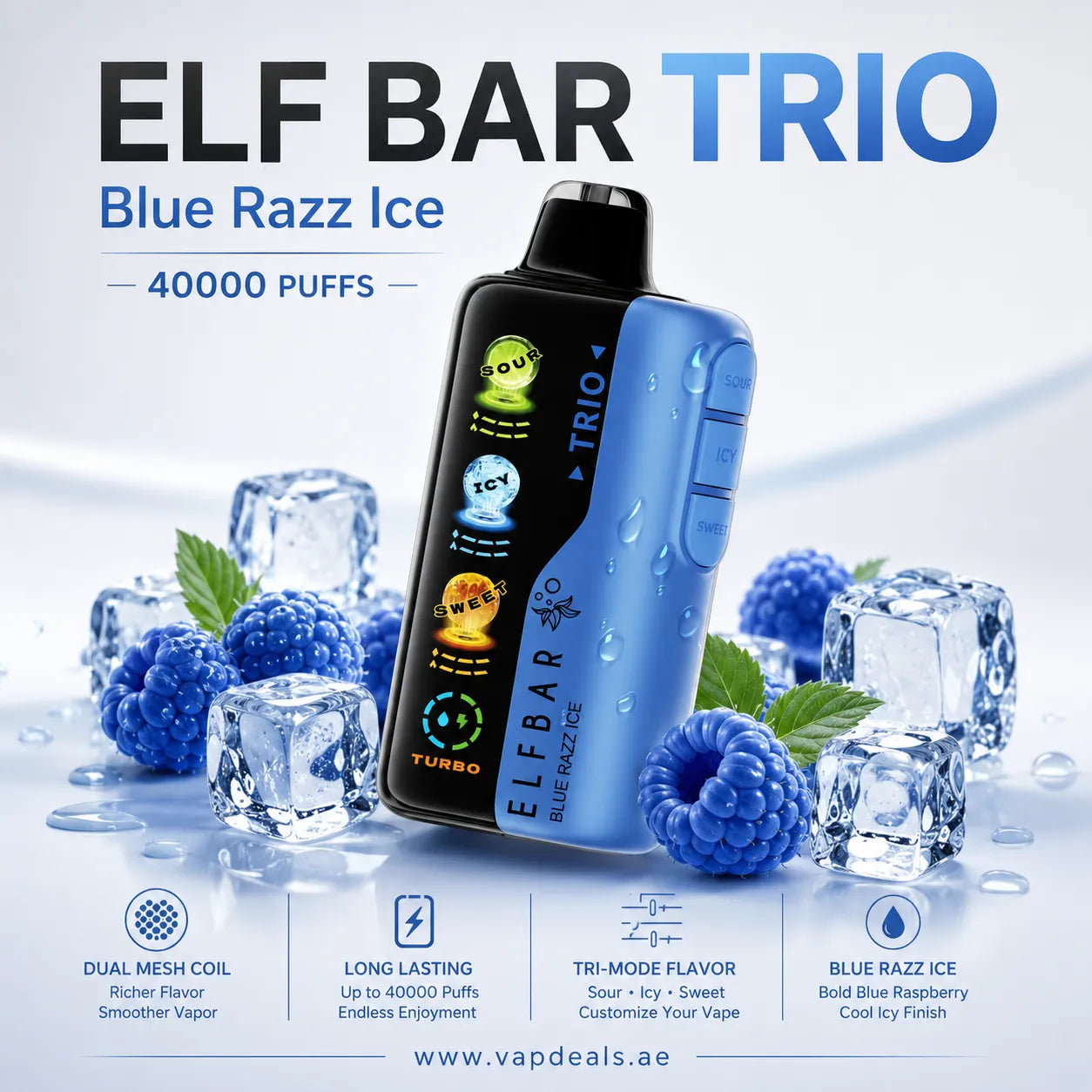 Elf Bar Trio blue razz ice