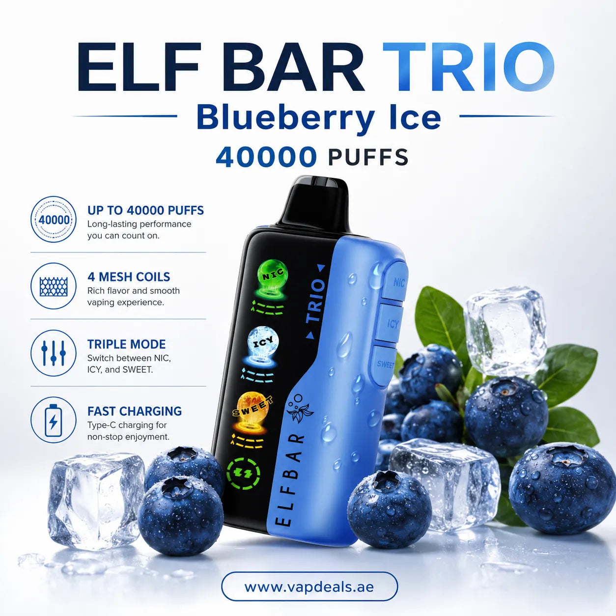 Elf Bar Trio blueberry ice