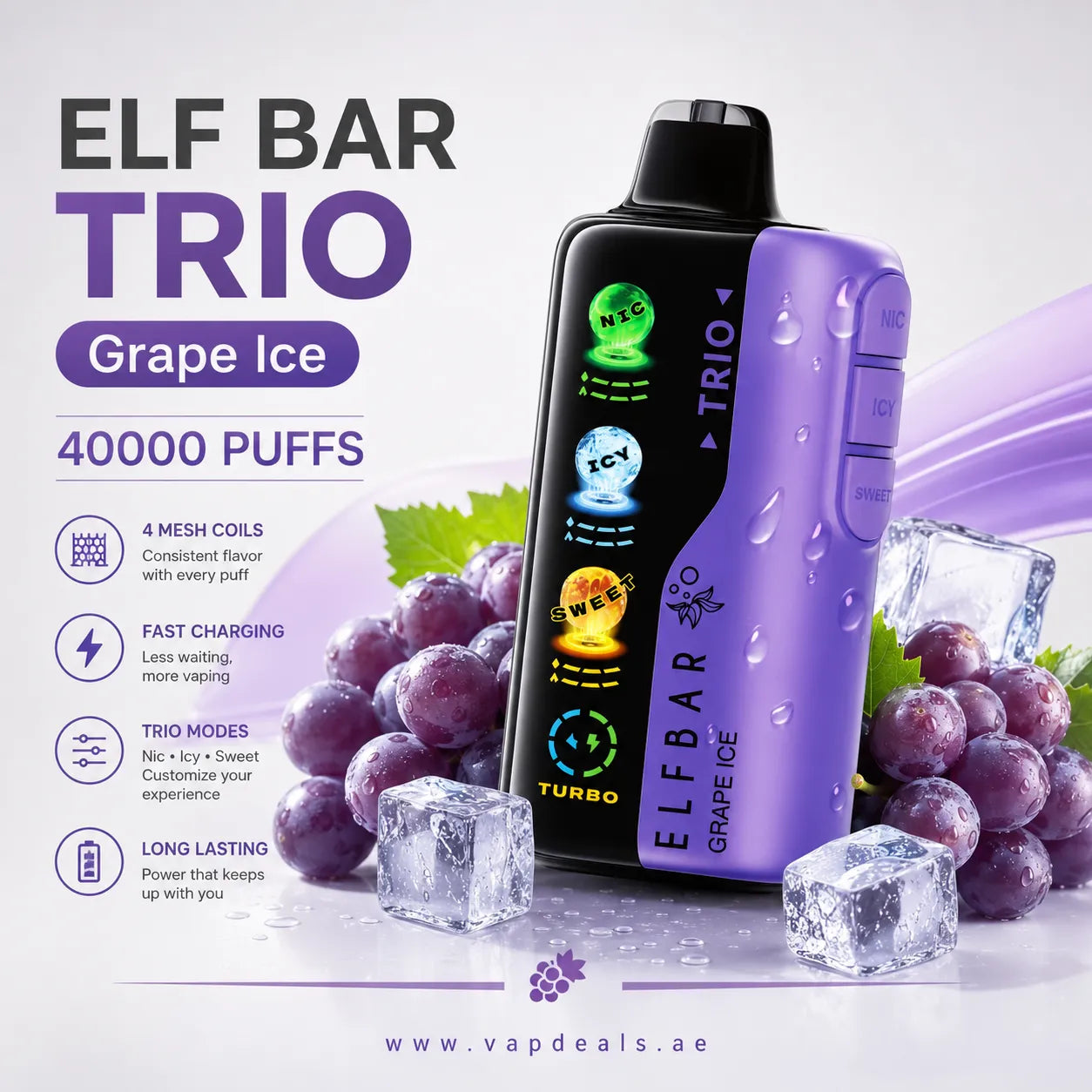 Elf Bar Trio grape ice