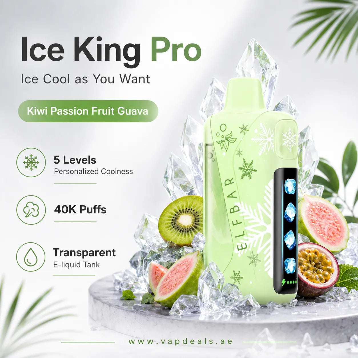 Elfbar Ice King Pro kiwi passion fruit guava 