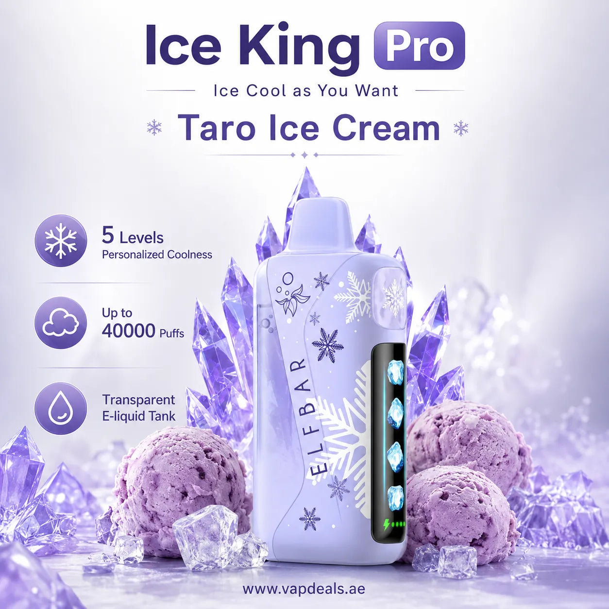 Elfbar Ice King Pro taro ice cream 