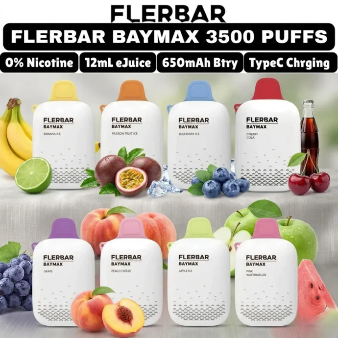 Flerbar Baymax 3500 Puffs 0mg Disposable Vape