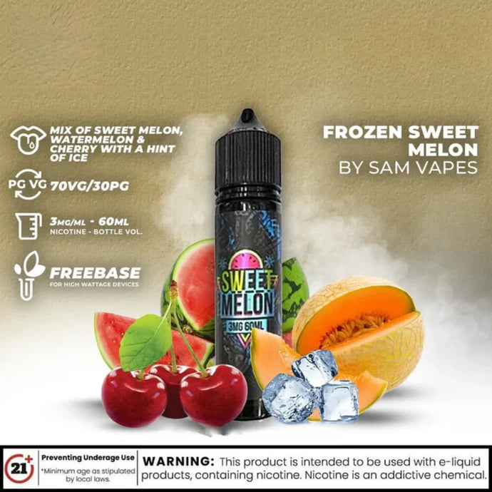 Frozen Sweet Melon E Liquid by Sam Vapes