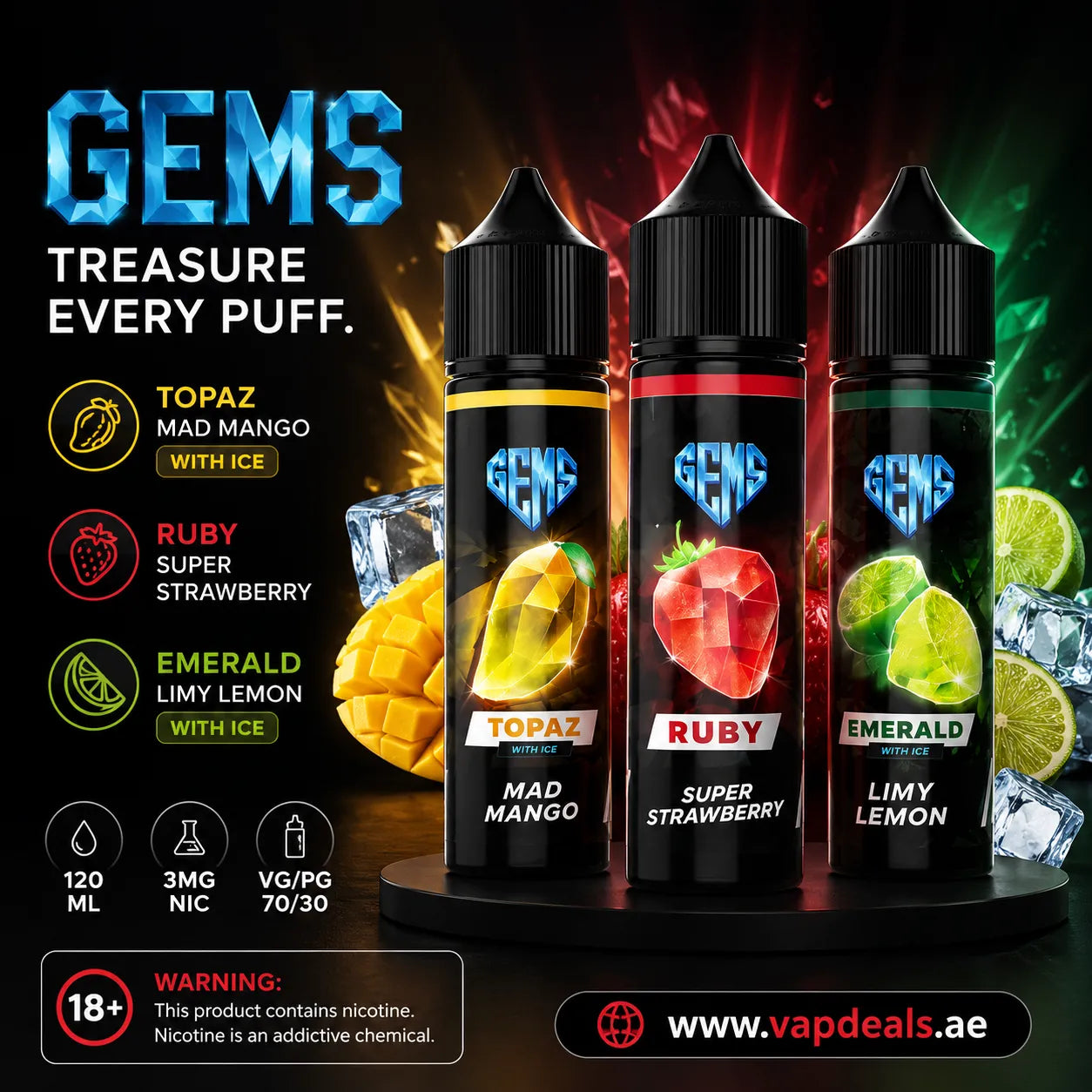 GEMS TOPAZ MAD MANGO - E Liquid by Dr Vapes
