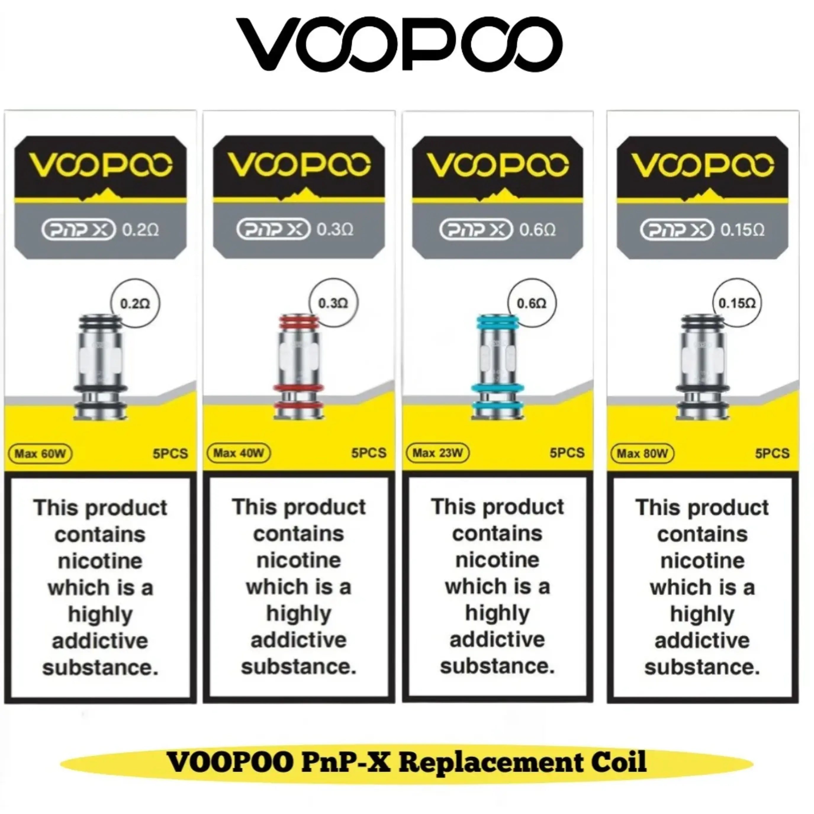 VOOPOO PNP X Replacement Coil 5pcs In Pack in UAE