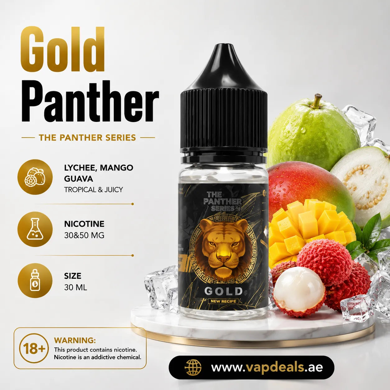 Gold Panther New Recipe 30ml SaltNic by Dr. Vapes
