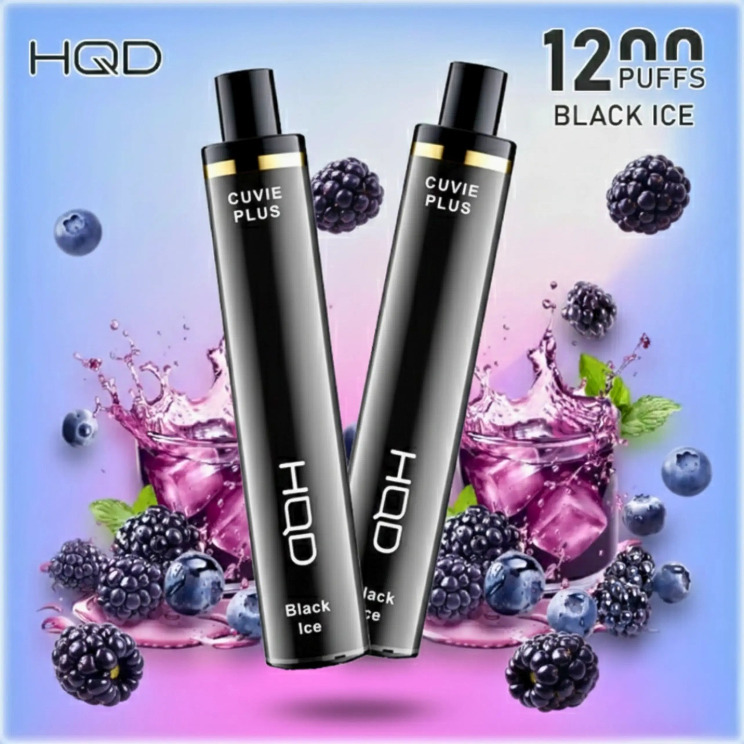 HQD Black Ice 1200 Puffs Cuvie Plus Disposable Vape 50mg Buy in Dubai