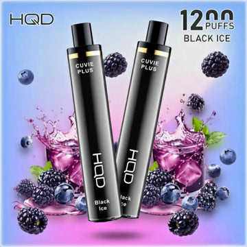 HQD Black Ice 1200 Puffs Cuvie Plus Disposable Vape 50mg Buy in Dubai