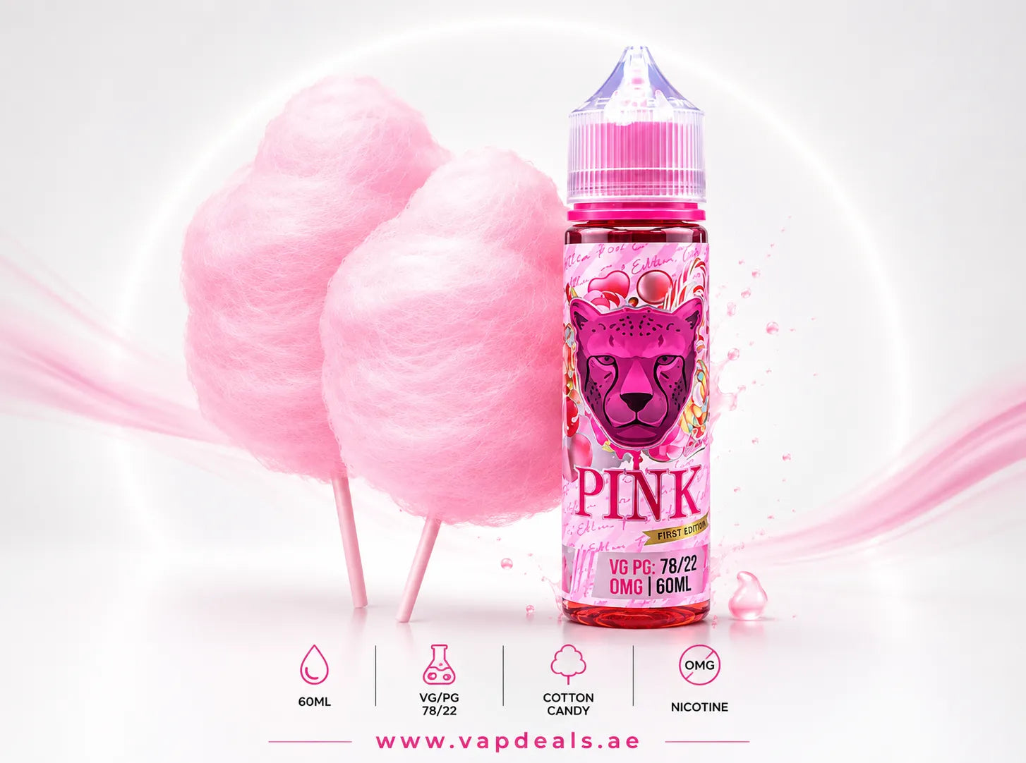 Pink Candy by Dr Vapes blackcurrant cotton candy e-liquid UAE