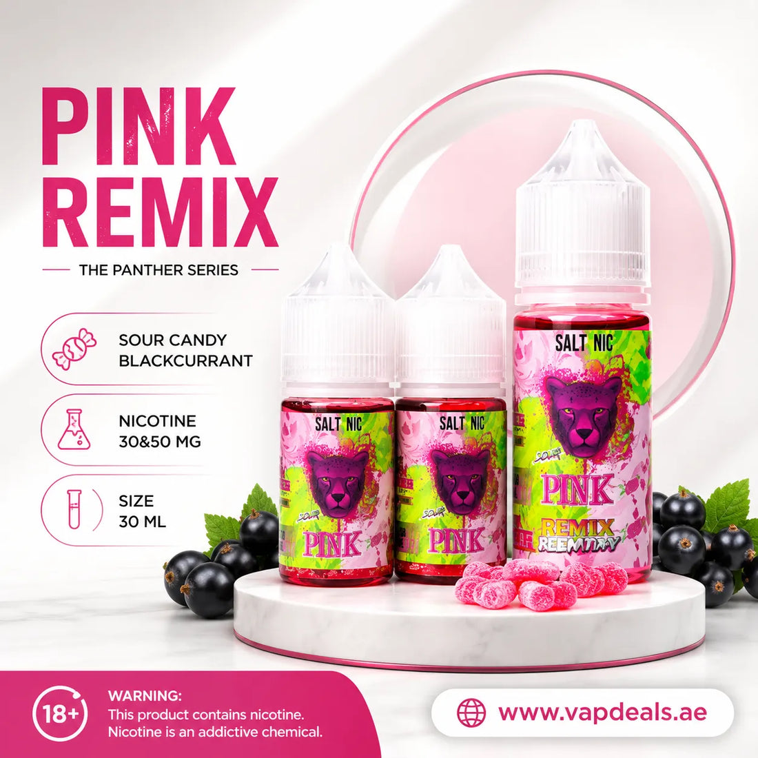 Pink Remix 30ml Saltnic by Dr. Vapes