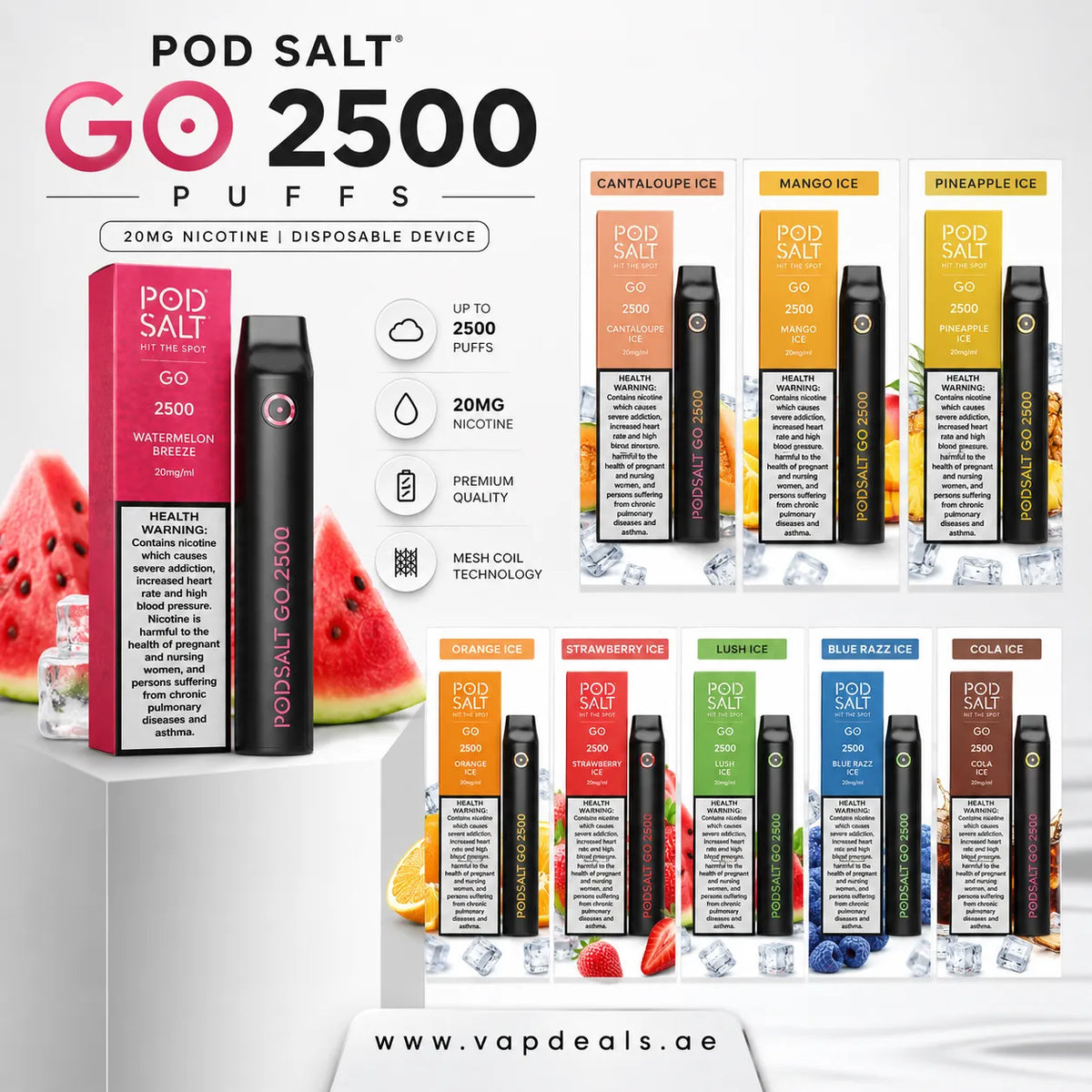 Pod Salt Go 2500 Puffs 20mg 