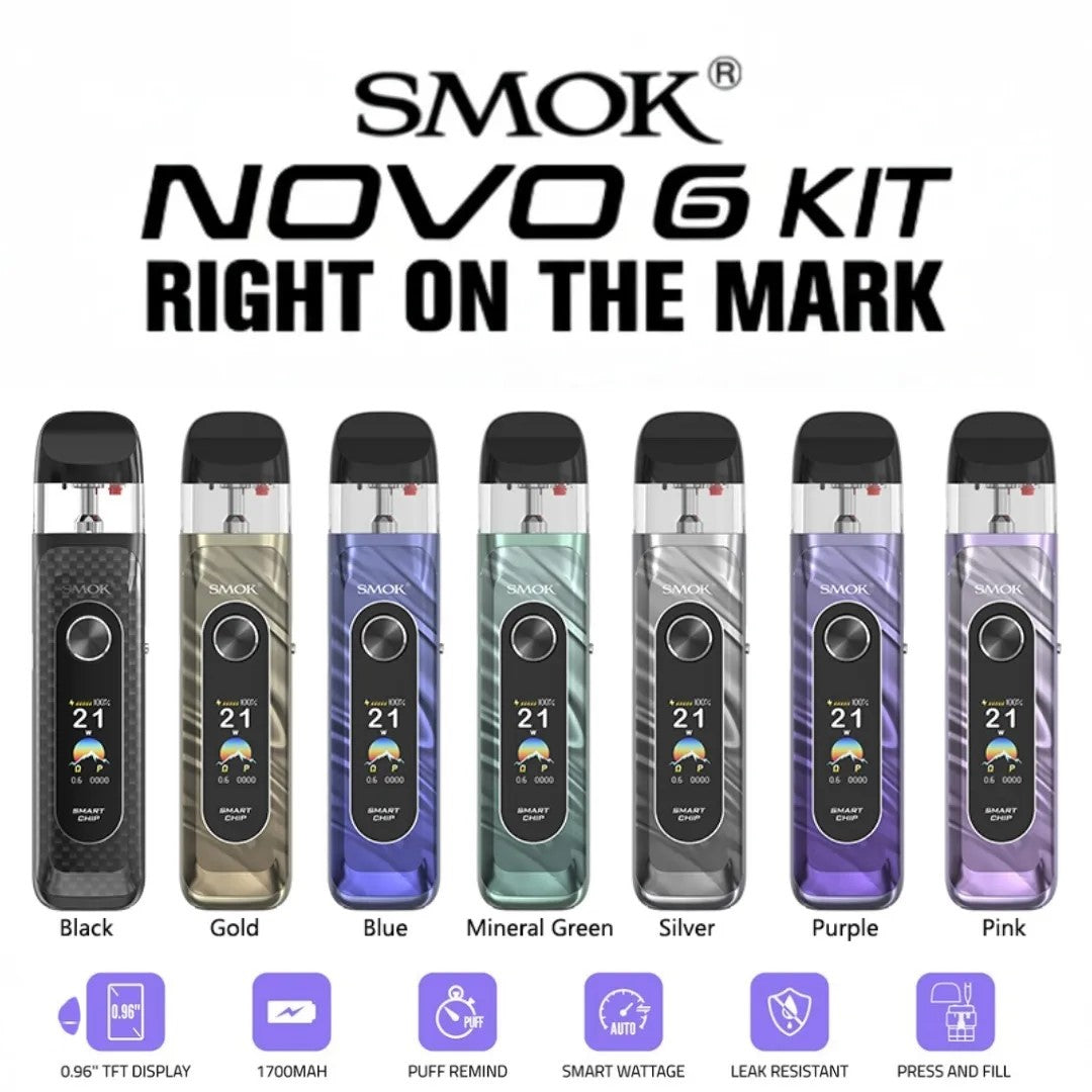 SMOK Novo 6 Pod Kit 40W 1700mAh Black