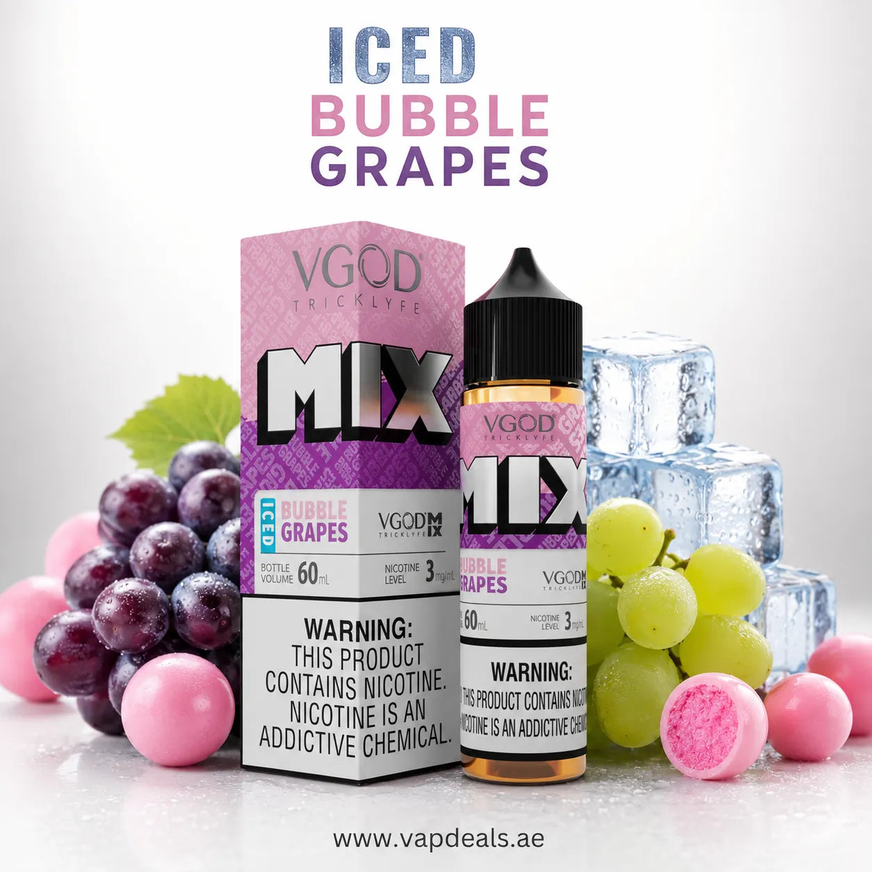 VGOD 60ML iced bubble grapes