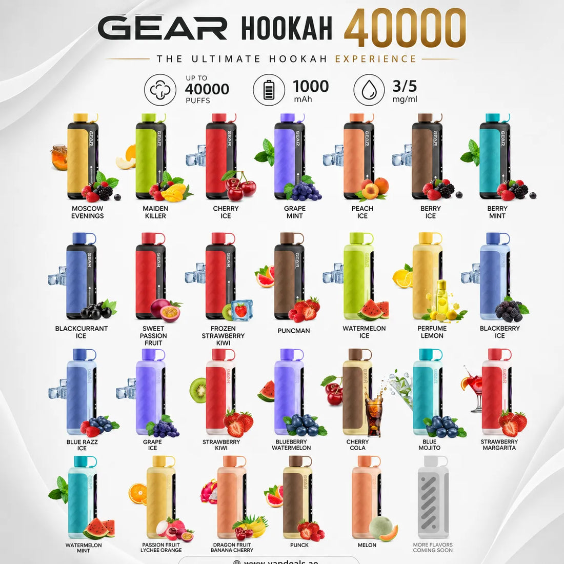 Vozol Gear Hookah 40000 Puffs in UAE