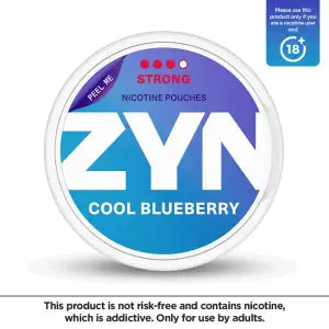 Zyn Cool Mint Strong, Medium, Blueberry Strong
