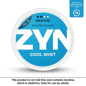 Zyn Cool Mint Strong, Medium, Blueberry Strong